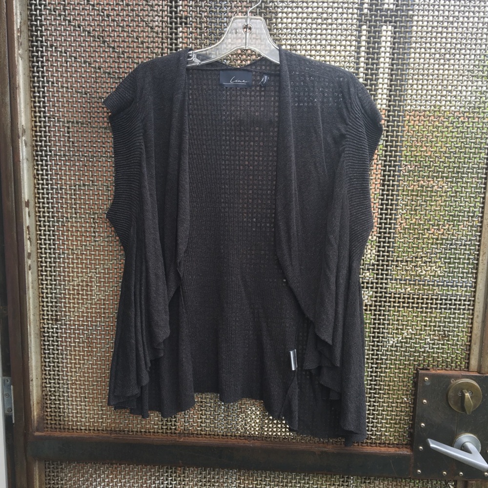 Line Knitwear draped sweater vest